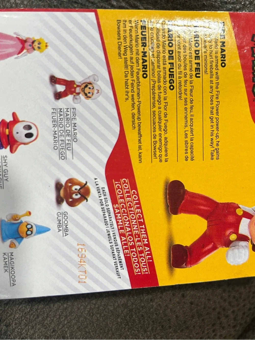 Fire Mario Figure in Red & White by Jakks - Action Toy